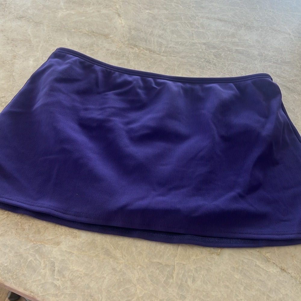 Lands' End Swim Skirt Ribbed Faille Separates Women's Size 16 NWOT Vacation Pool
